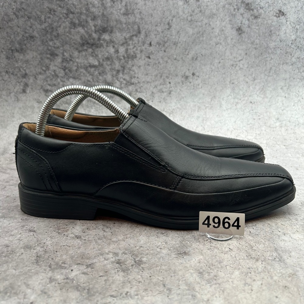 Clarks Clarkslite Ave Loafers Mens 8.5 Black Leather Slip On Extreme Comfort
